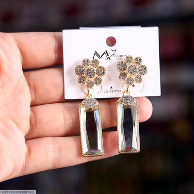 Funky Gold Plated Crystal Earrings
