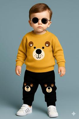 2 Pcs Boy's Polyester  Sweatshirt PrintedTracksuit