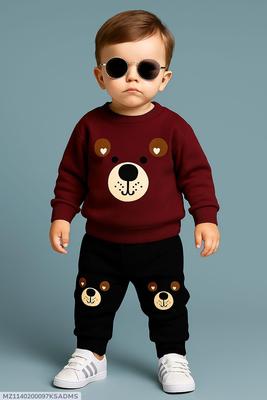 2 Pcs Boy's Polyester Printed Tracksuit