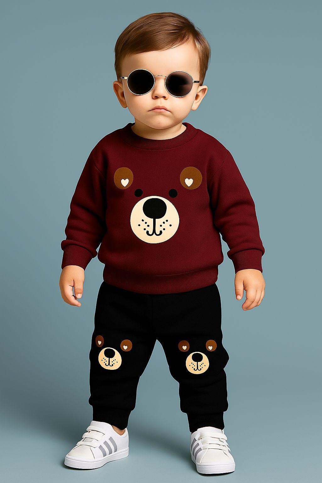 2 Pcs Boy's Polyester Printed Tracksuit