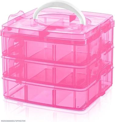 1 Pc Pink and White Easy To Wear Jewellery Box