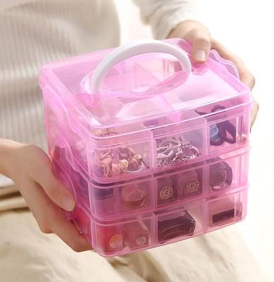 1 Pc Pink and White Easy To Wear Jewellery Box