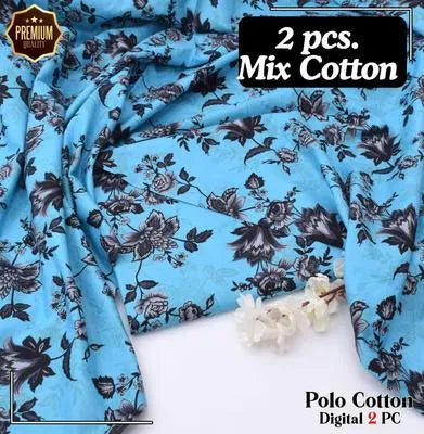 2 Pcs Women's Unstitched Embroidered Suit