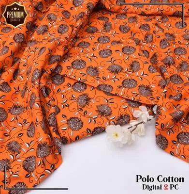 2 Pcs Women's Unstitched Embroidered Suit