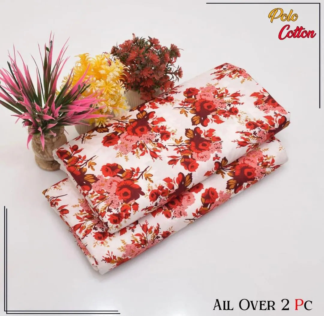2 Pcs Women's Unstitched Printed Suit 33 style