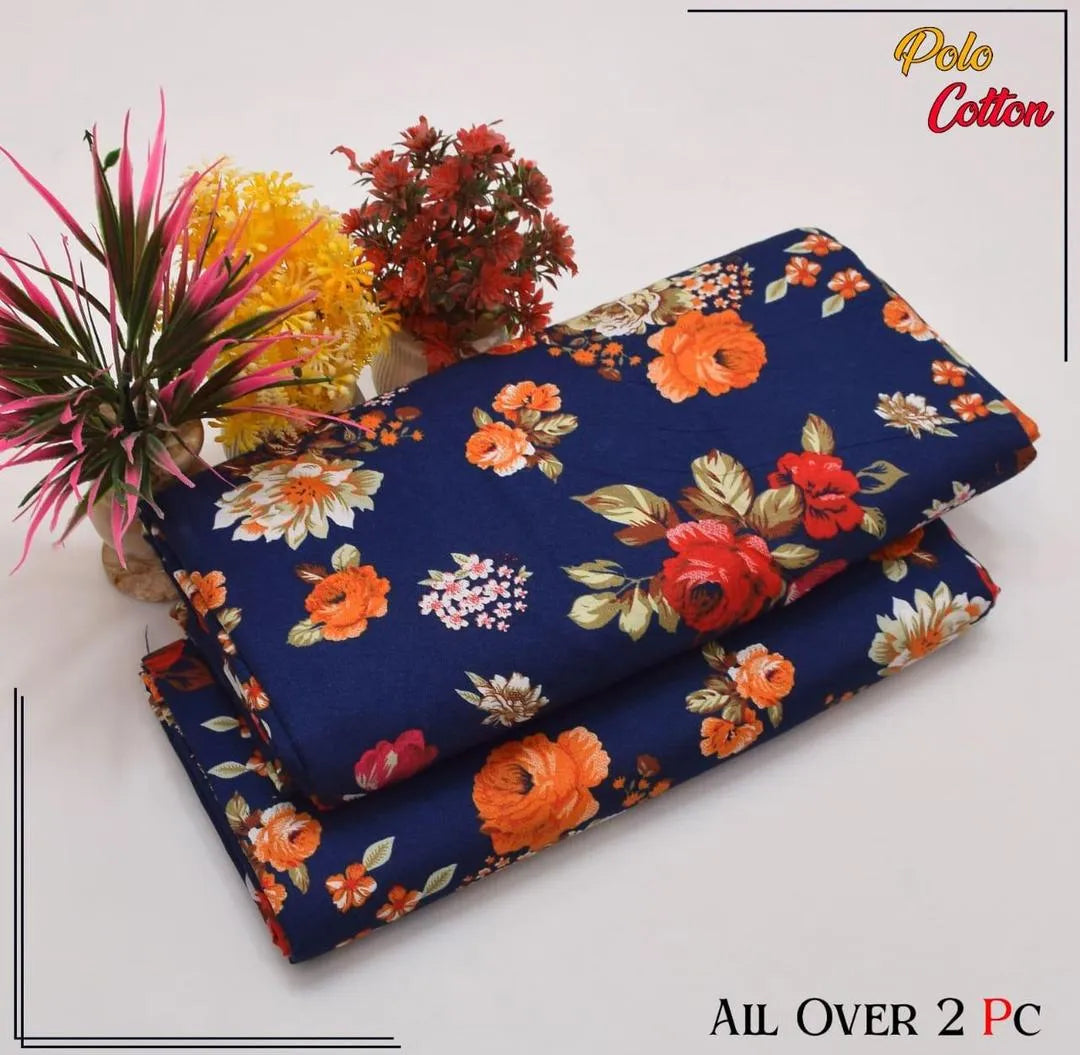 2 Pcs Women's Unstitched Printed Suit 33 style
