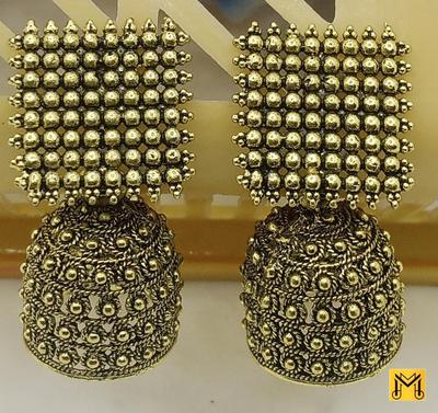 2 Layered Aluminium Plated Resin Jhumka