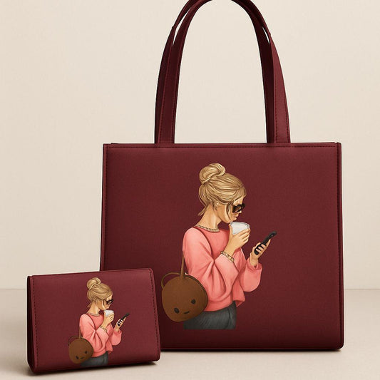 Girl's PU Leather Plain Shoulder Bag