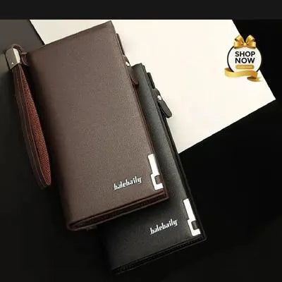 Stylish Brown & Black Leather Wallet for Boys and Girls - 1 Pc