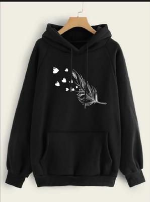 1 Pc Women's Stitched Fleece Printed Sweat Shirt