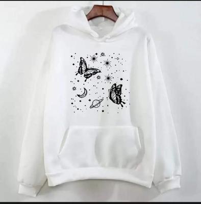 1 Pc Women's Stitched Fleece Printed Sweat Shirt