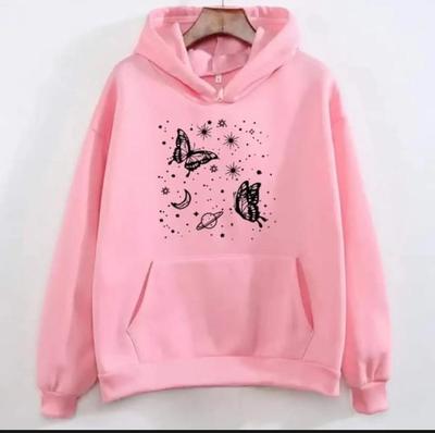 1 Pc Women's Stitched Fleece Printed Sweat Shirt