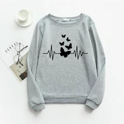 1 Pc Women's Stitched Fleece Printed Sweat Shirt