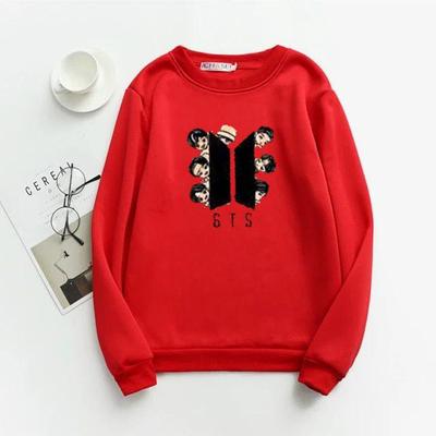 1 Pc Women's Stitched Fleece Printed Sweat Shirt