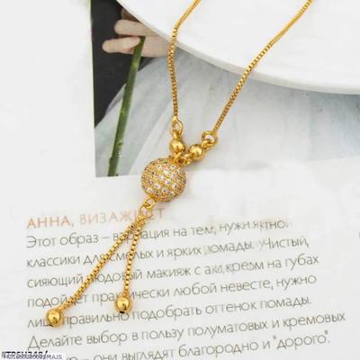 Ball Design Gold Plated Zircon Pendant