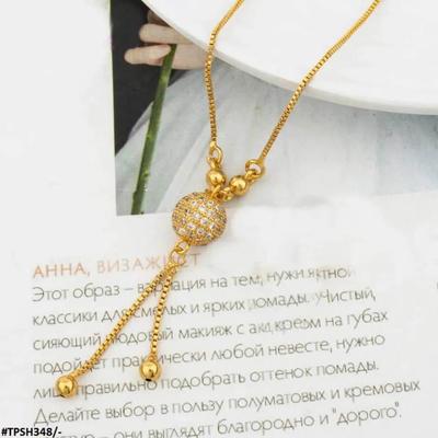 Ball Design Gold Plated Zircon Pendant