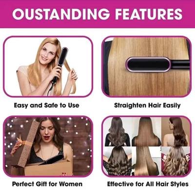 Frizz Therapy Hair Straightener Brush