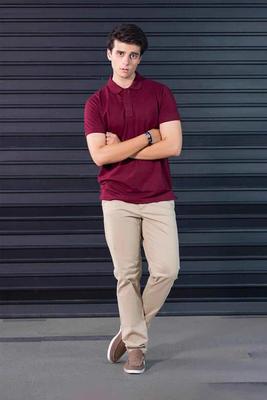Men's Maroon Polo Shirt - Classic Fit & Soft Cotton Feel for Ultimate Comfort EW-000345