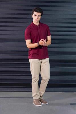 Men's Maroon Polo Shirt - Classic Fit & Soft Cotton Feel for Ultimate Comfort EW-000345