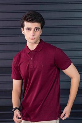 Men's Maroon Polo Shirt - Classic Fit & Soft Cotton Feel for Ultimate Comfort EW-000345