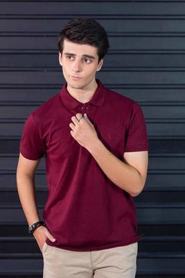 Men's Maroon Polo Shirt - Classic Fit & Soft Cotton Feel for Ultimate Comfort EW-000345
