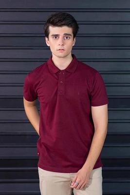 Men's Maroon Polo Shirt - Classic Fit & Soft Cotton Feel for Ultimate Comfort EW-000345