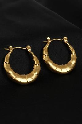 Textured Hoop Earrings - Bold & Timeless