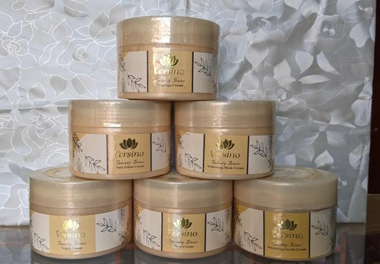 Whitening And Brightening Facial Kit - Set of 6 Exfoliating Creams for All Skin Types