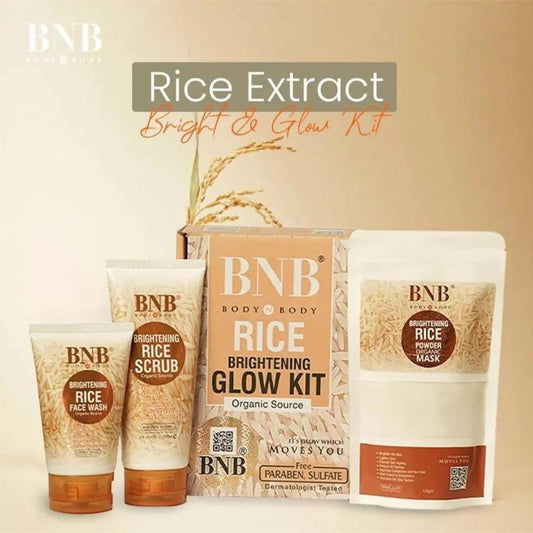 Skin Brightening Rice Facial Kit - Whitening and Exfoliating Set