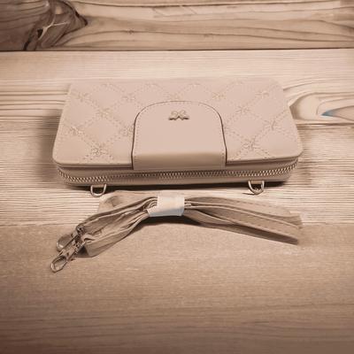 Women's PU Leather Embroidered Clutch