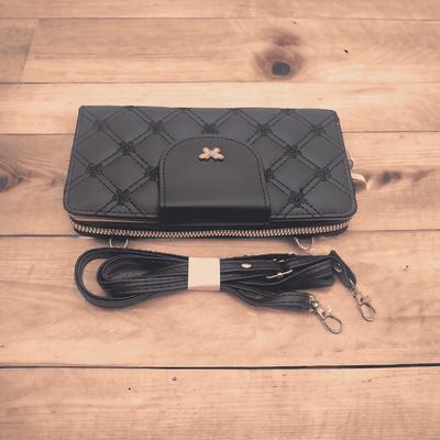 Women's PU Leather Embroidered Clutch