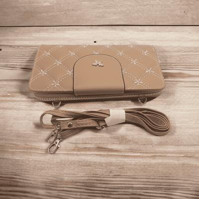 Women's PU Leather Embroidered Clutch