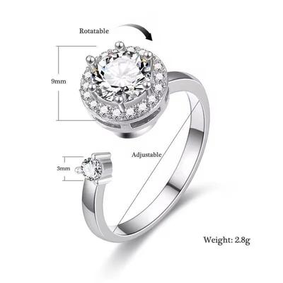 Charm Couple's Ring Set - Silver Plated | 2 Pcs Easy Wear Design