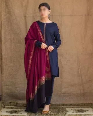 2 Pcs Women's Unstitched Embroidered Suit