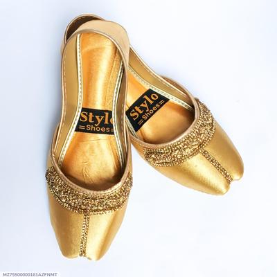 Women's PU Leather Embroidered Khussa