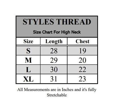 1 Pc Men's Ribbed Plain Highneck