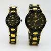 Elegant Couple Watch Set – Luxury Quartz Wristwatches For Him & Her With Dual-tone Metal Strap