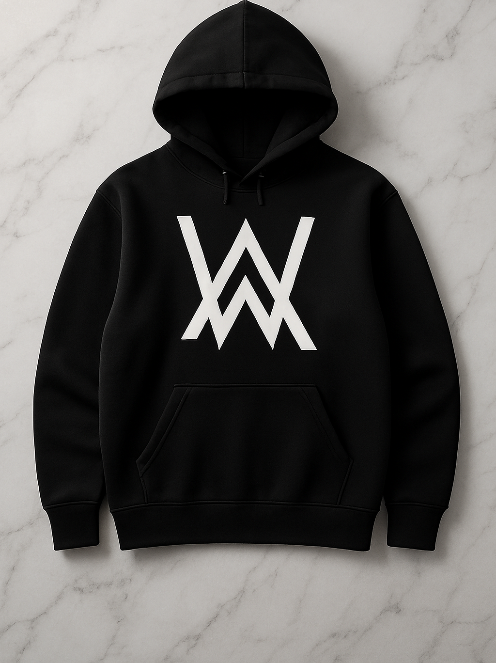 New Summer Collection Full Black Hoodie With Wa Print For Men And Boys – Comfortable, Fashionable & Casual Wear