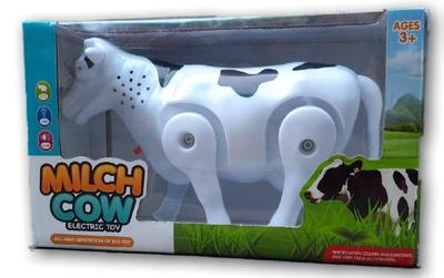 Electric Drive Milch Cow Toy for Kids - 1 Pc, Black & White, Fun for Boys & Girls Ages 1-10