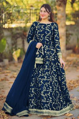 Beautiful Maroon Katan Silk Lehenga Choli Set - 4 Pcs with Embroidered Pattern