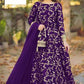 Stylish 4 Pcs Women's Stitched Silk Embroidered Lehenga Choli Set in Black