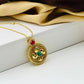 Gold Plated Rotatable Balls Zircon Pendant Necklace - Unisex Design