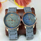 Stainless Steel Quartz Couple Watches - 2 Pcs Unisex Analogue Timepieces
