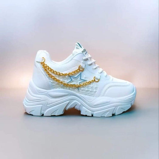 Women's Casual Rexine Joggers - 1 Pcs in White