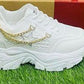 Women's Casual Rexine Joggers - 1 Pcs in White