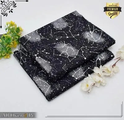 2 Pcs Women's Unstitched Printed Suit
