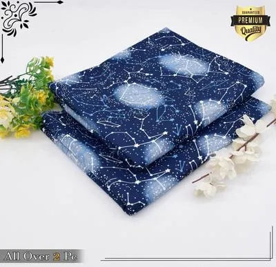 2 Pcs Women's Unstitched Printed Suit
