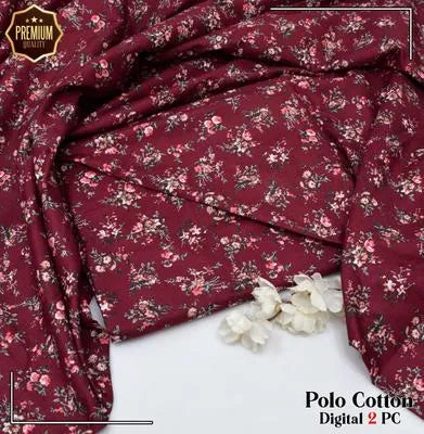 2 Pcs Women's Unstitched Printed Suit