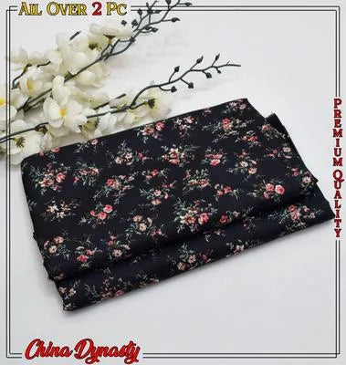 2 Pcs Women's Unstitched Printed Suit
