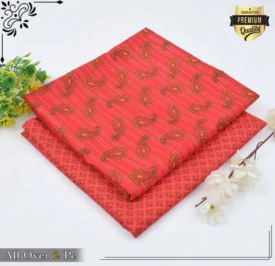 2 Pcs Women's Unstitched Printed Suit